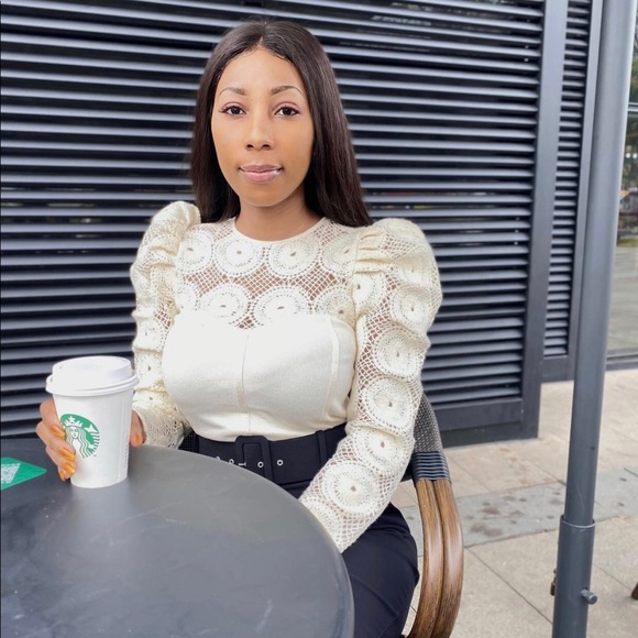 Zara Combination Knit Top S - Picture 2 of 11